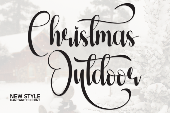 Christmas Outdoor: A Handwritten Script for Romantic Projects