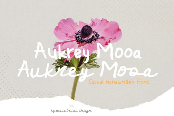 Discover Aukrey Mooa: A Font with Natural Handmade Charm