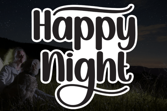 Happy Night: Elevate Your Designs with Elegant Script Typography